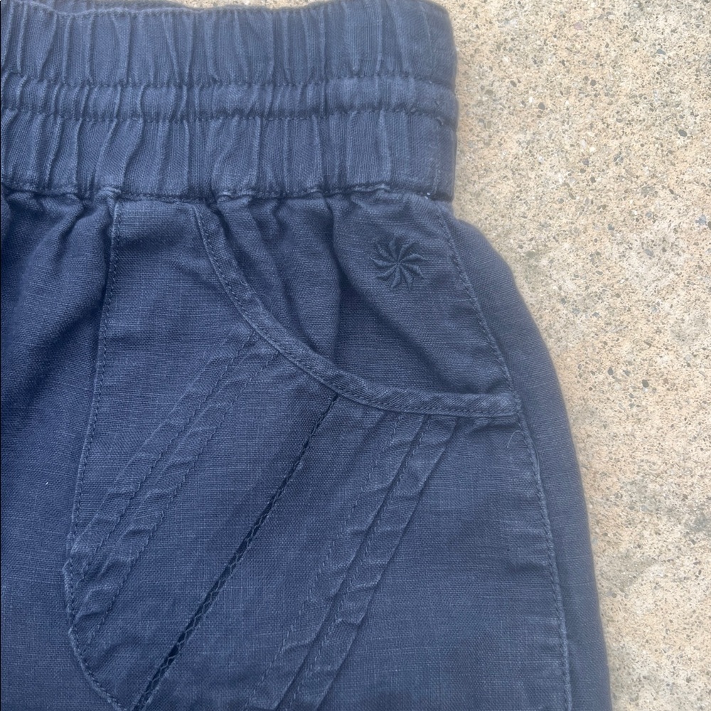 Athleta Poolside Ruffled Hem Grey Linen Skirt Women's Size 2 - Picture 3 of 9
